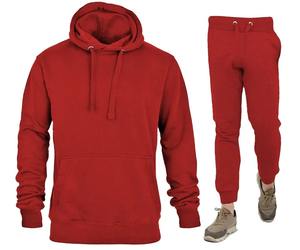 Chándal de 2 piezas para hombre, Conjunto de sudadera informal de lana, pantalones, chaqueta, chándal de invierno cómodo para hombre con sudaderas con capucha - Product Image 1