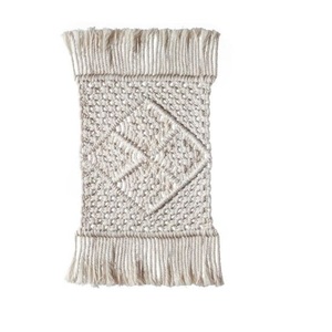 Export Quality Kitchen Dining Heat Resistant Round Placemats Boho Macrame Woven Tassel Print <b>Table</b> Mats Pad Non-Slip Placemats - Product Image 2