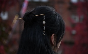 Bâtons de cheveux en corne de buffle fabriqués à la main épingles Luxe corne de boeuf de vache Style de fleur décorative accessoire à la mode intemporel artisanat naturel - Product Image 3