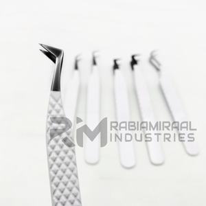 Pince à épiler à pointe de plasma noir RMI Produit de vente chaud Pince à cils en acier inoxydable Pointe de plasma noir et couleur enduite de poudre blanche - Product Image 2