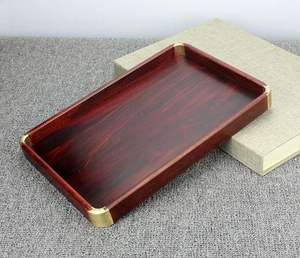 Nuevo diseño antiguo diseño hecho a mano bandeja de servicio de madera Juego de 2 con calidad y diseño extremos al precio más bajo - Product Image 6