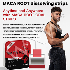 Tiras Orales de Raíz de Maca Naturales Sin Azúcar de Venta Caliente de Marca Privada, Absorción Rápida, Película Oral de Maca, Impulso de Energía, Película Oral de Disolución Rápida - Product Image 3