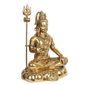 ผู้ส่งออกชาวอินเดียเสนอขายรูปปั้นพระศิวะทองเหลือง งานแฮนด์เมด ดีไซน์ทันสมัย โดดเด่นไม่เหมือนใคร พร้อมท่าทางการนั่งสมาธิ ราคาดีที่สุดสำหรับการพักผ่อนทางจิตวิญญาณ - Product Image 3