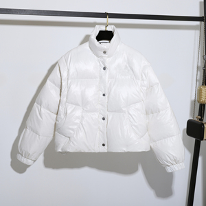 Chaqueta acolchada recortada de manga desmontable cálida de invierno de alta calidad 90% abrigo de plumón de pato blanco para mujer - Product Image 5