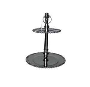 Soporte de frutas Soporte de esquina de 3 niveles de aluminio con acabado plateado y uso diario Artículo de cocina Uso de boda - Product Image 6