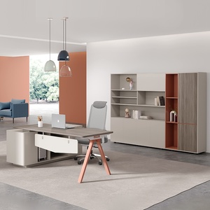 Modern Wooden L Shaped Office <b>Desk</b> Custom Modular Executive Computer Table <b>Large</b> Durable Manager Workstation - Product Image 3