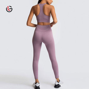 Conjunto de yoga personalizado de alta calidad para mujer, Etiqueta Privada, patrón sólido, precio bajo - Product Image 4