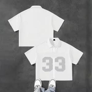 Nueva moda 2025, camisetas de cuello redondo de lona ecológica transpirable con estampado Digital sólido de malla de manga Regular para hombre, venta al por mayor, baratas - Product Image 1