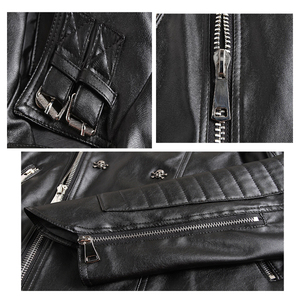 Veste d'hiver pour hommes grande taille en gros, design streetwear ample personnalisé, respirante, imperméable, nouveau style, veste en cuir - Product Image 2