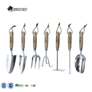 Ergonomic gỗ xử lý nhiệm vụ nặng nề trowel ngã ba tu Scoop Rake weeder lưỡi thép không gỉ vườn tay công cụ thiết lập - Product Image 3