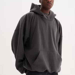 2025 sudaderas con capucha para hombre lavadas con ácido de gran tamaño de corte holgado de alta calidad gran oferta sudaderas con capucha lavadas con ácido de diseño único sólido para hombre - Product Image 3