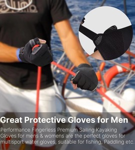 Gants de pêche en cuir unisexe de haute qualité, gants de chasse et de tir avec logo et design de marque personnalisés, nouveauté - Product Image 3
