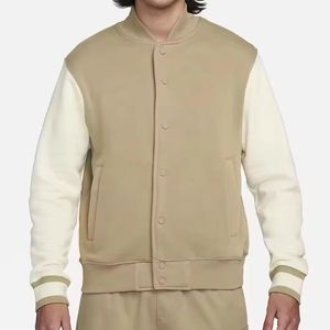 Parche bordado de chenilla personalizado, chaquetas universitarias de invierno, ajuste de oveja, cierre de botón, manga de cuero, venta al por mayor, bombardero de béisbol - Product Image 1