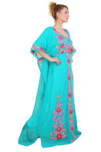 Modern Moroccan Islamic <b>Kaftan</b> for Women <b>Long</b> Floor-Length Beach <b>Dress</b> with Breathyable <b>Long</b> Sleeve ODM Supply - Product Image 2
