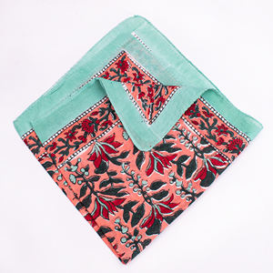 Multi-Purpose Floral Cotton Printed Square <b>Bandana</b> <b>Scarf</b> Unisex <b>Head</b> Wrap Neckerchief Face Protection Outdoor Sports Breathable - Product Image 2