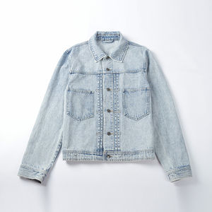 Recién llegado, cárdigan de moda para hombre, chaqueta vaquera delgada con estampado informal - Product Image 4