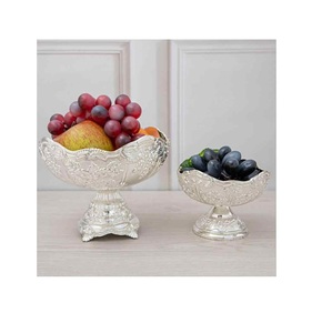 Cesta de fruta plegable de acero inoxidable al por mayor, cuenco de Metal con rotación para mesa de comedor, centro de mesa, cartón de fruta decorativo - Product Image 5