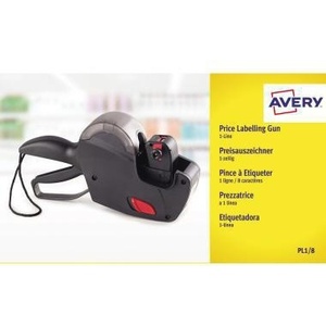 Pistolet d'étiquetage Avery Zweckform PL1/8 noir en plastique, 1 ligne d'impression, 8 caractères/ligne - Product Image 1