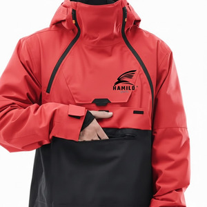 Winter Blank Custom Pullover Windbreaker Jacket Men's <b>Hoodies</b> Side-Zip With Pockets Rain Coat Jacket Puffer Jacket - Product Image 4