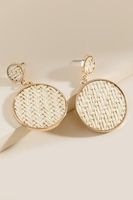 Boucles d'oreilles créoles classiques faites à la main pour femmes, en tressage naturel léger, bijoux d'anniversaire