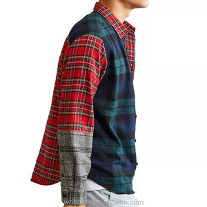 Nouvelle chemise en flanelle de coton à carreaux de couleurs, Ski snowboard, meilleure vente avec boutons et personnalisation en taille, Logo et Design - Product Image 2