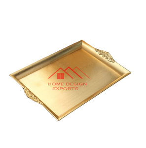 Bandeja para servir comida y bebidas de Metal hecha a mano superventas 2025 - Product Image 2