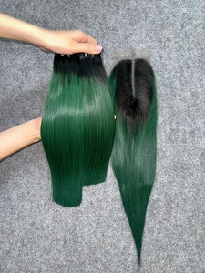 Paquets de cheveux humains avec fermeture, extensions de cheveux humains vietnamiens droits osseux 2x6 closure - Product Image 6