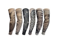Manchon de bras de tatouage temporaire de sport pour hommes Mode Sports de plein air Manchon de bras de compression de tatouage
