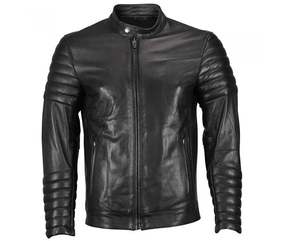 Chaqueta de Cuero Genuino de Cordero para Hombre, Estilo Casual y Motero, de Alta Calidad, Chaqueta Bomber de Moda Masculina para Invierno - Product Image 1