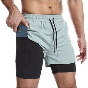 Pantalones cortos de entrenamiento de secado rápido para hombre, pantalones cortos de gimnasio para correr para verano, pantalones de entrenamiento atléticos transpirables grandes y altos - Product Image 1