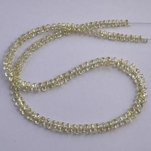 4mm 6mm Natural amarillo claro LC Fancy Color diamante facetado gotas Briolette cuentas Strand diamantes gota Real fina pulsera de lujo - Product Image 4