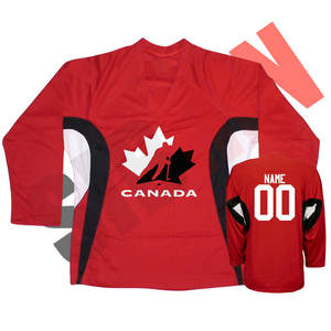 Camiseta de Hockey sobre Hielo Profesional Sublimada Premium Hecha en Fábrica Sibrin, Unisex, Nombre y Número del Equipo Personalizados, Camisetas 100% Poliéster - Product Image 3