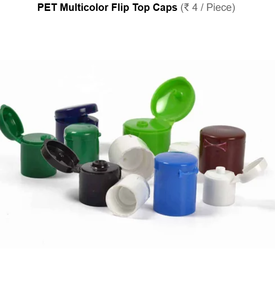 Capsules à rabat multicolores en PET pour bouteilles, usage chimique, fabriquées en Inde - Product Image 4