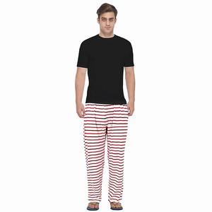 Vente en gros Pantalon de pyjama à carreaux pour hommes, LOGO personnalisé, pantalon de nuit décontracté en flanelle avec cordon de serrage, bas de nuit avec poches - Product Image 6