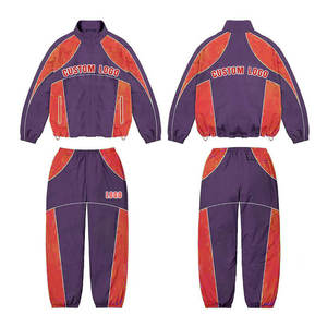 Nuevo chándal cortavientos de poliéster personalizado, ropa de calle, conjunto de pantalones cortos cortavientos, chándal a prueba de viento, conjunto de chaquetas y pantalones cortos con cremallera - Product Image 5