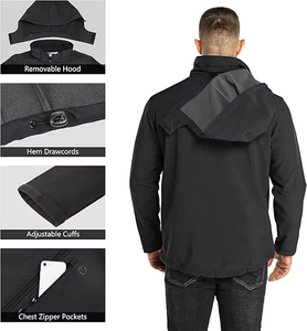 Meilleure qualité pour hommes Softshell confortable coupe-vent avec tissu respirant de haute qualité pour l'hiver nouvel état pour OEM personnalisé - Product Image 4