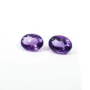 Amethyste naturelle du Brésil ovale de luxe 24,25 carats, pierre précieuse en vrac, forme coussin et poire, avec pierres de lune et turquoise, certifiée IGI - Product Image 3
