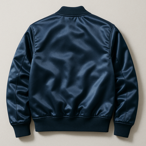 Premium Satin Bomber Baseball <b>Jacket</b>, Glossy Lightweight Varsity <b>Jacket</b> for <b>Men</b> Women, Bulk Wholesale Satin <b>Jackets</b> OEM/ODM - Product Image 2