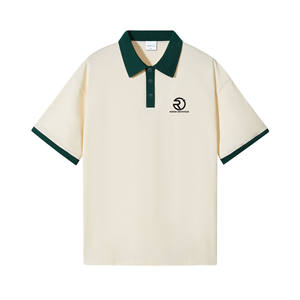 Personalizado al por mayor de moda contraste de color de manga corta Camiseta de alta calidad de los hombres de verano de algodón Polo con personalización - Product Image 5