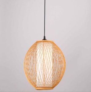 Hot Sale Handmade Wicker Hanging Lamps Carved Traditional Style <b>Rattan</b> <b>Pendant</b> <b>Light</b> Bamboo Weaving Lamp Home Decoration - Product Image 2