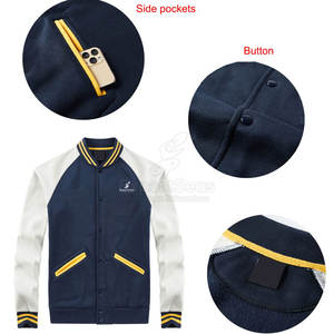 Chaqueta Clásica Estilo Letterman para Invierno con Forro Suave y Ribete Atrevido para un Estilo Casual Diario - Product Image 4