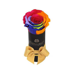 Liberty Gift Box with Black Eternal Rose Natural Preserved Flower for Valentine's Day and Mother's Day Gifts - Product Image 1