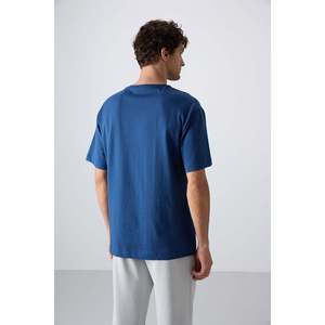 T-shirt pour homme imprimé, coupe ample, en coton épais et doux, 100% coton - 88359 - Parliament - Product Image 5