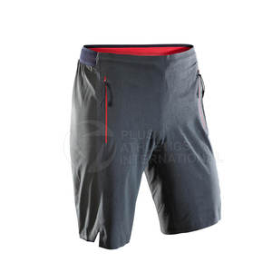 Pantalones cortos deportivos cómodos para hombres con bolsillos ocultos y paneles traseros de malla transpirable Pantalones cortos de gimnasio de alta movilidad - Product Image 1