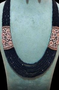 Conjunto de collar con cuentas de cristal para mujer Conjunto de collar de lujo mínimo - Product Image 5