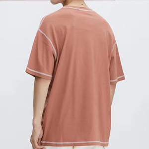 Camiseta con estampado de logotipo personalizado para hombre, 100% algodón de alta calidad, tejido de secado rápido, camisetas informales de gran tamaño lisas - Product Image 6