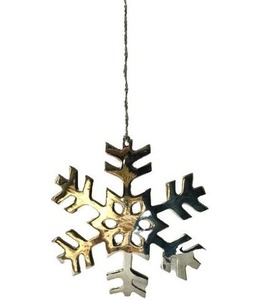 Adorno colgante de Navidad Metal Aluminio Copo de nieve Níquel Decoración de árbol de Navidad Alta calidad - Product Image 1