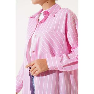 Chemise Décontractée Rayée Rose - Product Image 3