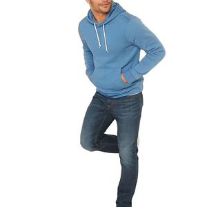 High Quality Men's Pull-Over Hoodie Solid Fleece <b>Blanket</b> with Leather Patch Collar 100% Cotton Winter Season Wholesale - Product Image 5