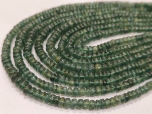 Cuentas Redondas de Apatita Verde Natural EMINENT JEWEL de Alta Calidad, Lisas, Graduadas de 3-5 mm, Se Venden por Hebra de 8 Pulgadas de Largo - Product Image 2